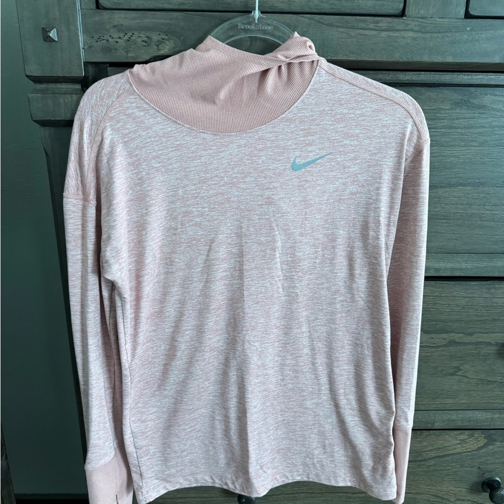 Nike Women's Light Pink Hoodie Sweatshirt